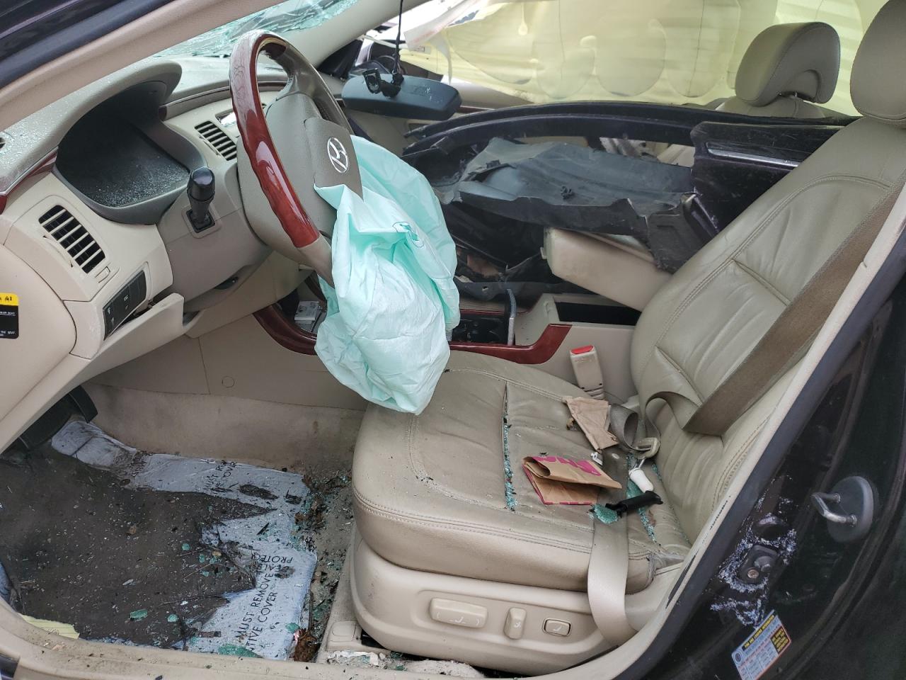 2007 Hyundai Azera VIN KMHFC46F17A231090 Copart auction photo, rollover damage thumbnail 7