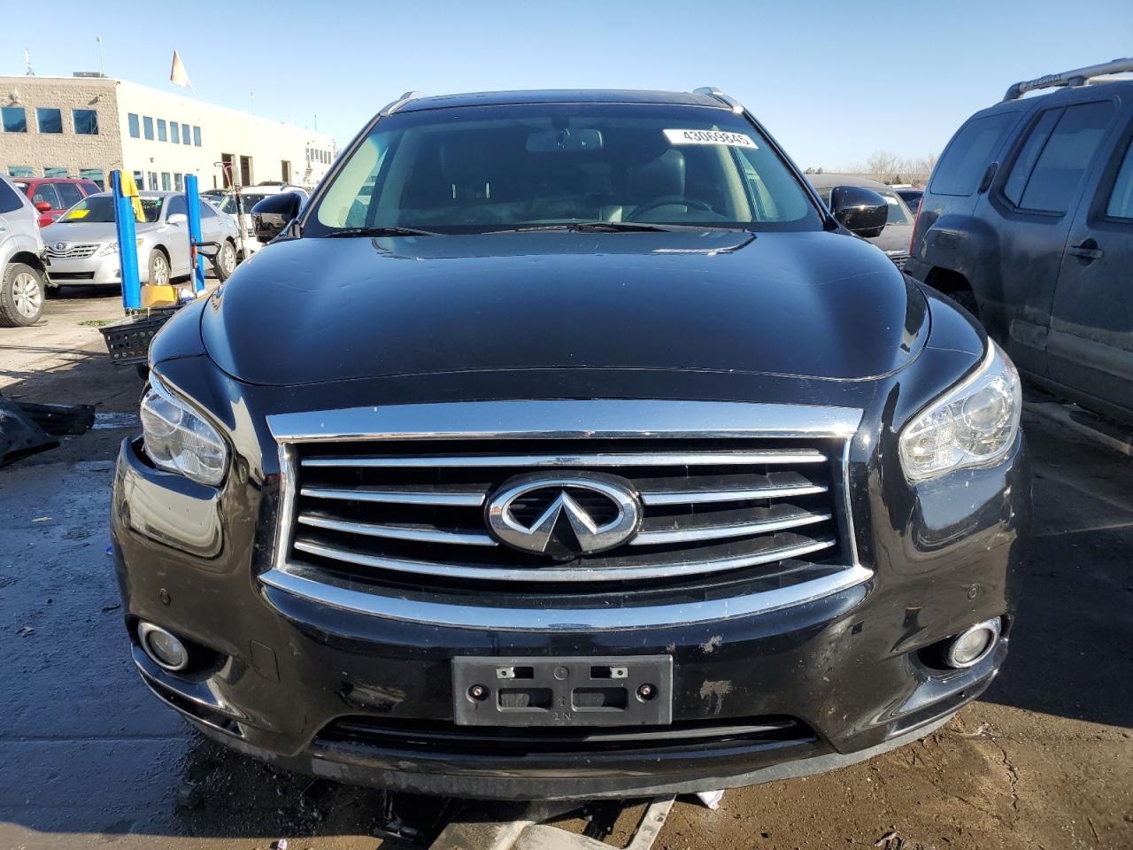 2013 Infiniti JX VIN 5N1AL0MM5DC324294 Copart auction photo, front end / side damage thumbnail 5