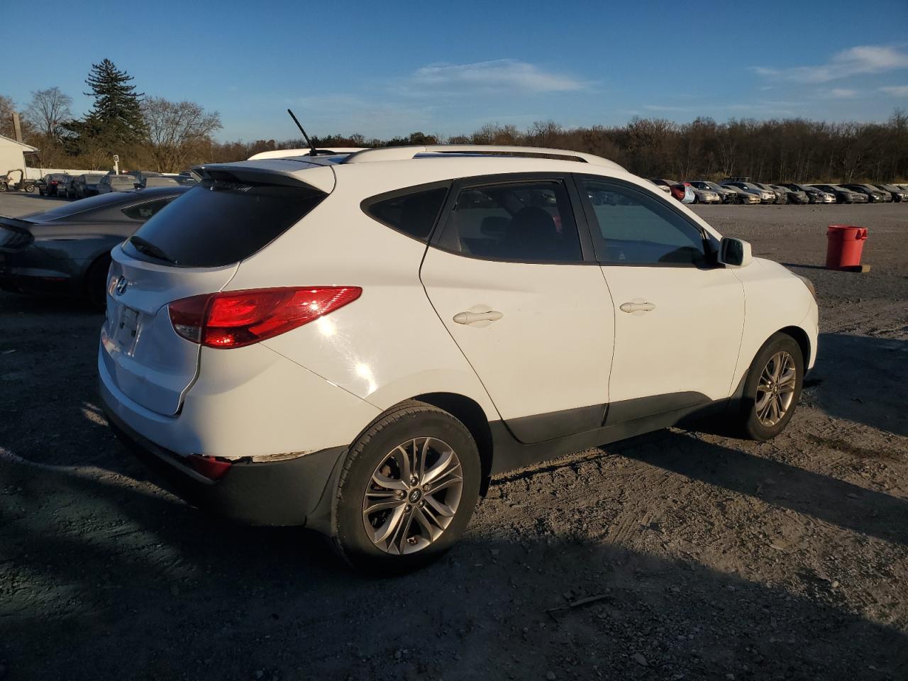 2014 Hyundai Tucson VIN KM8JU3AG3EU933036 Copart auction photo, rear end damage thumbnail 3