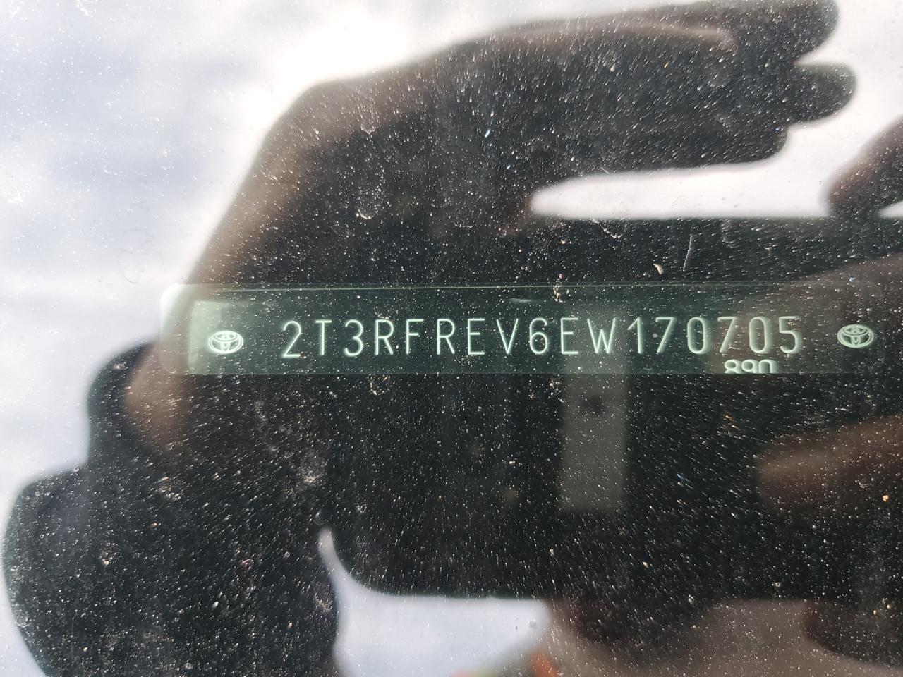 2014 Toyota RAV 4 VIN 2T3RFREV6EW170705 Copart auction photo, side / front end damage thumbnail 15