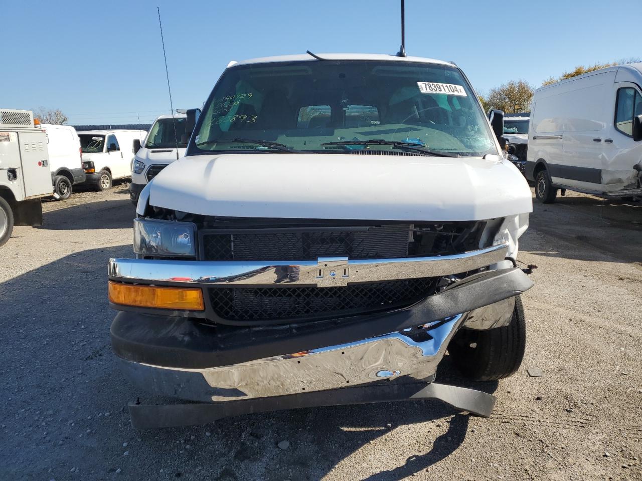 2017 Chevrolet Express VIN 1GAZGPFG6H1280893 Copart auction photo, front end / side damage thumbnail 5