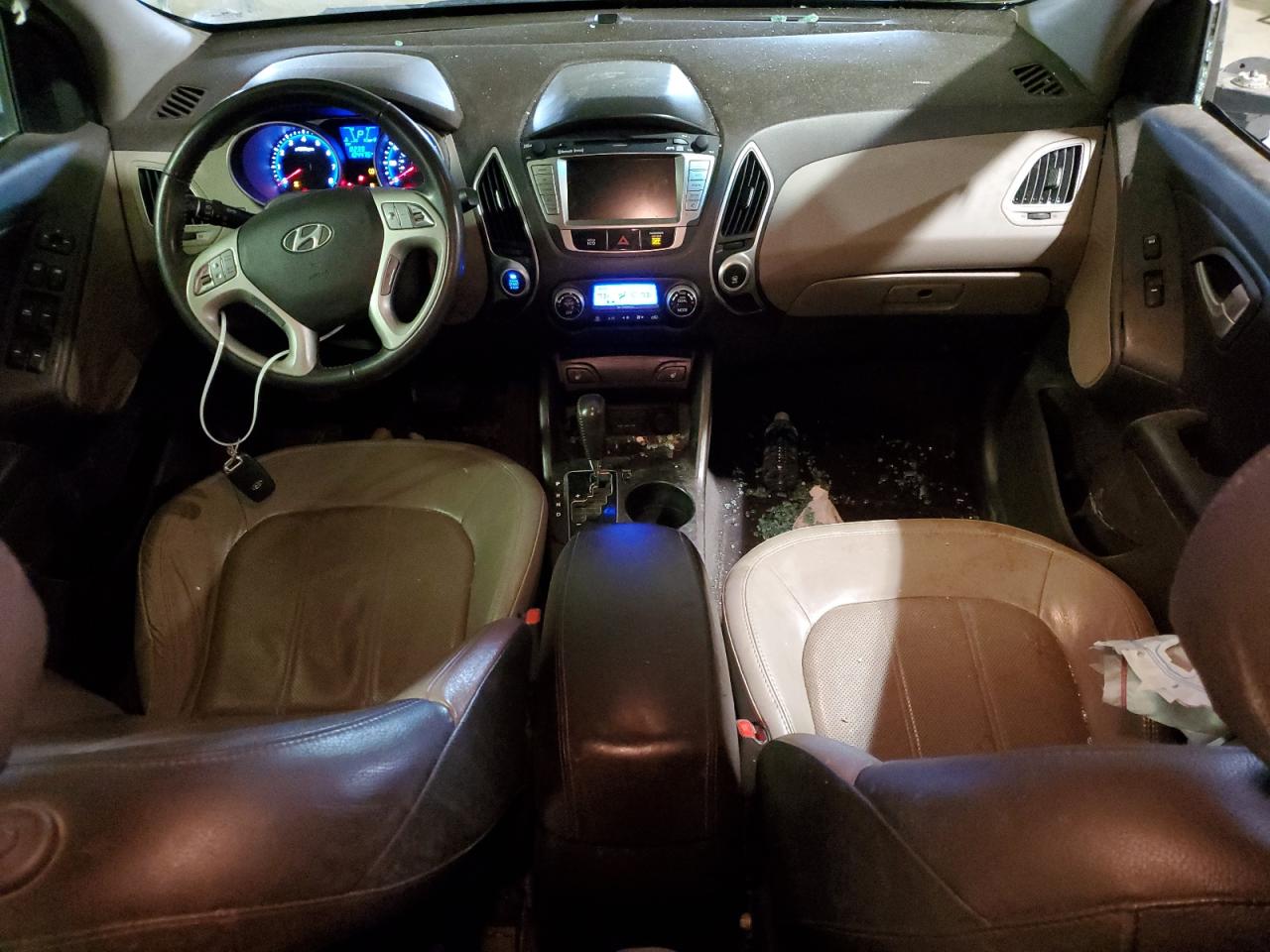 2013 Hyundai Tucson VIN KM8JUCAC9DU604398 Copart auction photo, front end / side damage thumbnail 8