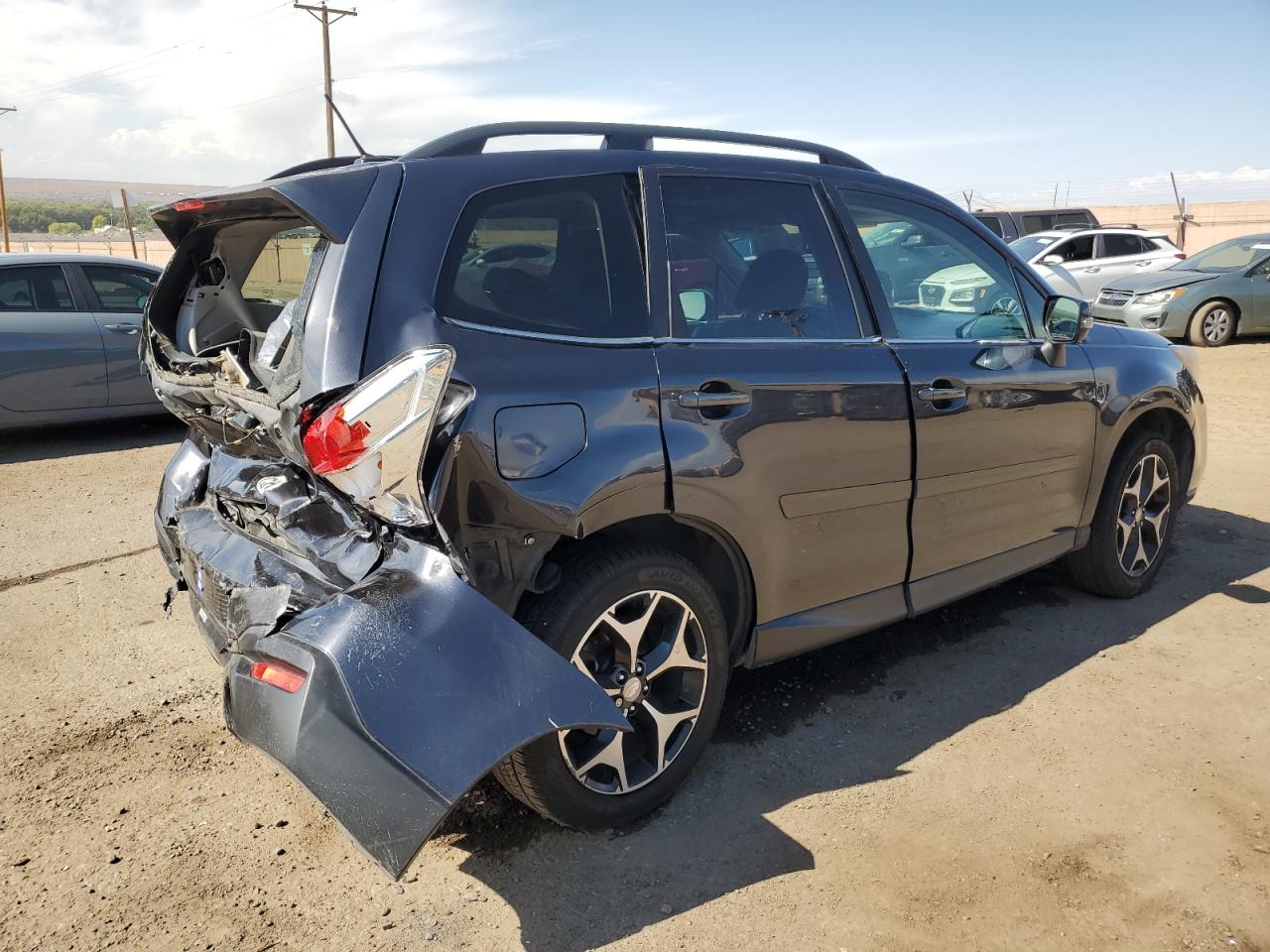 2014 Subaru Forester VIN JF2SJGMC5EH547309 Copart auction photo, rear end / side damage thumbnail 3