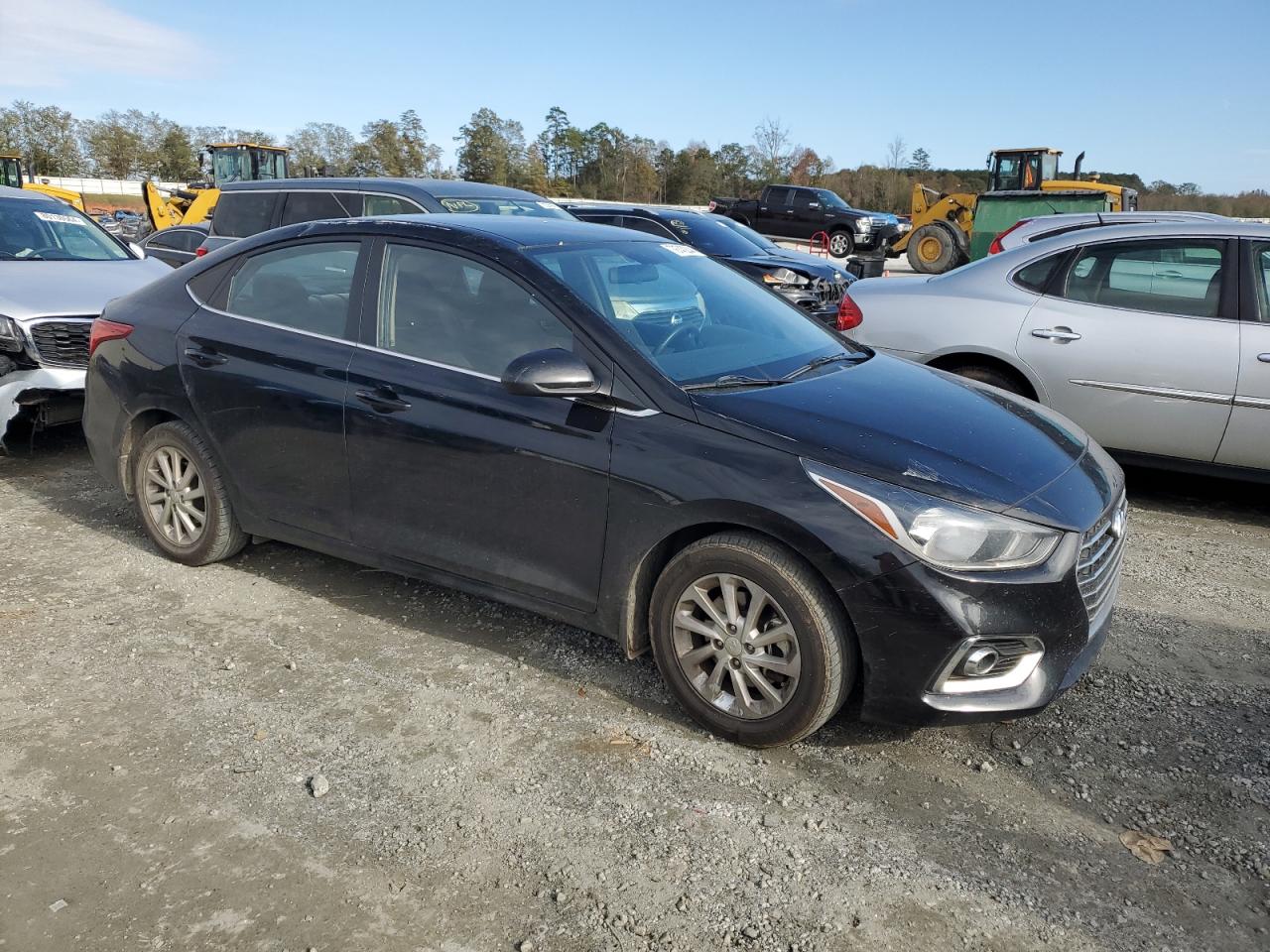 2020 Hyundai Accent VIN 3KPC24A6XLE098273 Copart auction photo, top/roof / front end damage thumbnail 4