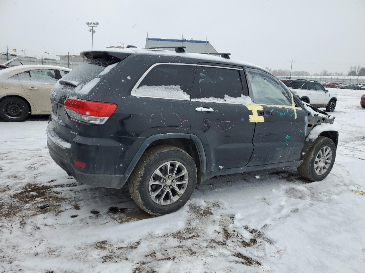 2014 Jeep Grand Cherokee VIN 1C4RJFBG7EC369784 Copart auction photo, front end / side damage thumbnail 3
