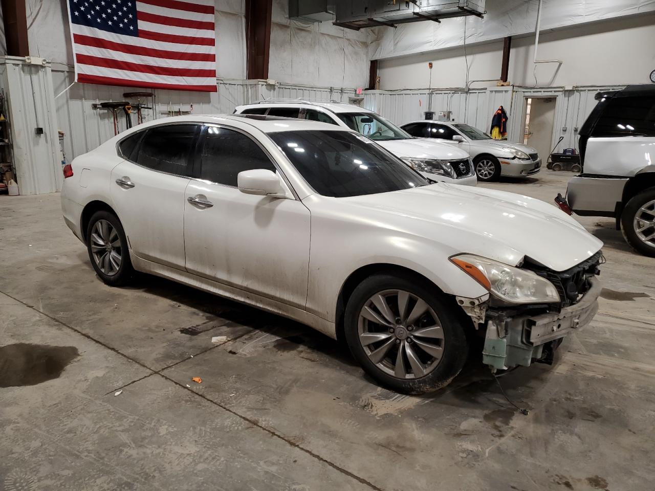 2013 Infiniti M VIN JN1BY1AP8DM511833 Copart auction photo, front end damage thumbnail 4