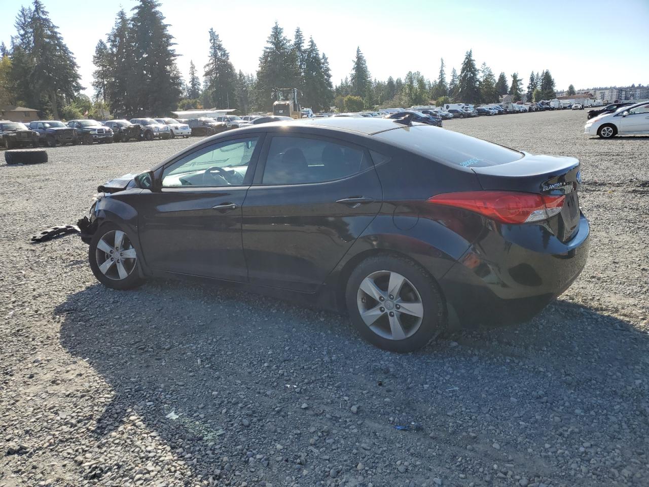 2013 Hyundai Elantra VIN KMHDH4AEXDU683184 Copart auction photo, front end / mechanical damage thumbnail 2