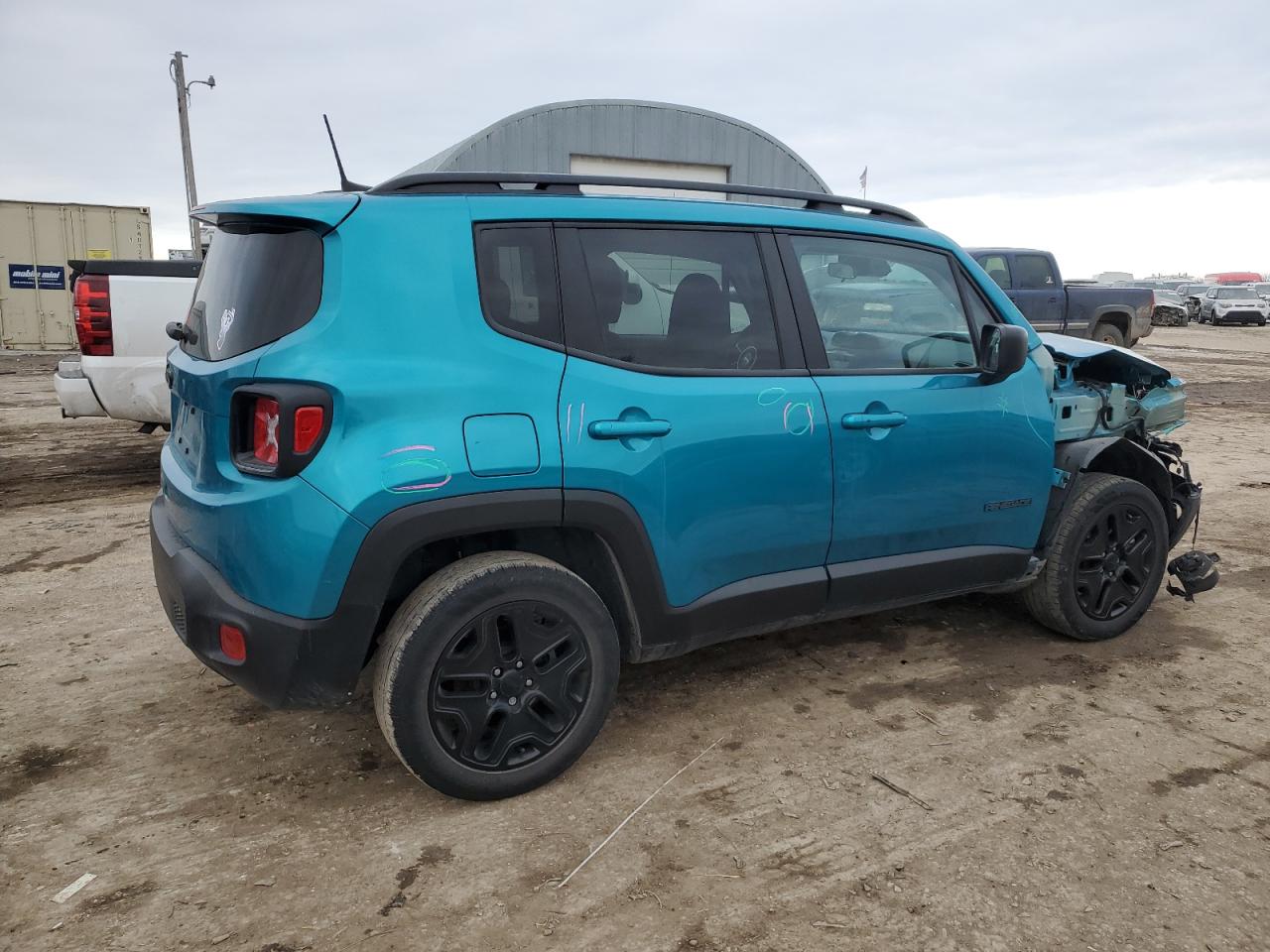 2021 Jeep Renegade VIN ZACNJDAB2MPM64575 Copart auction photo, front end / side damage thumbnail 3