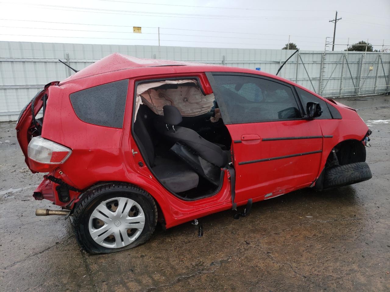 2010 Honda Fit VIN JHMGE8H26AC029666 Copart auction photo, rear end / rollover damage thumbnail 3