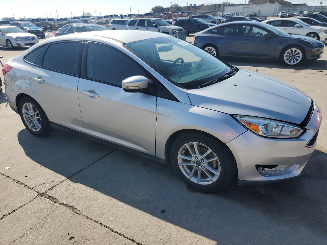 2016 Ford Focus VIN 1FADP3F26GL343949 Copart auction photo, side / front end damage thumbnail 4