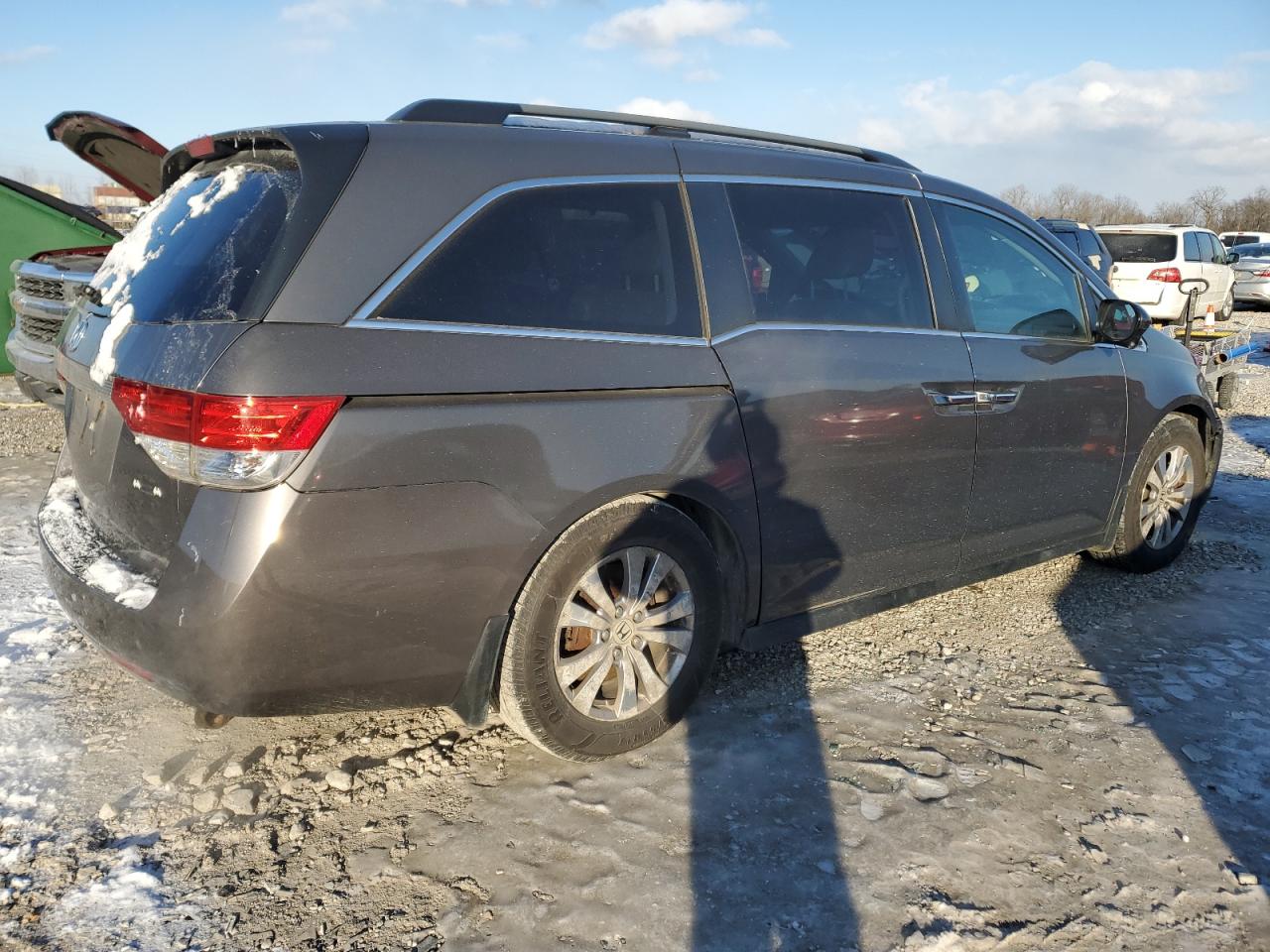 2014 Honda Odyssey VIN 5FNRL5H64EB025190 Copart auction photo, side damage thumbnail 3