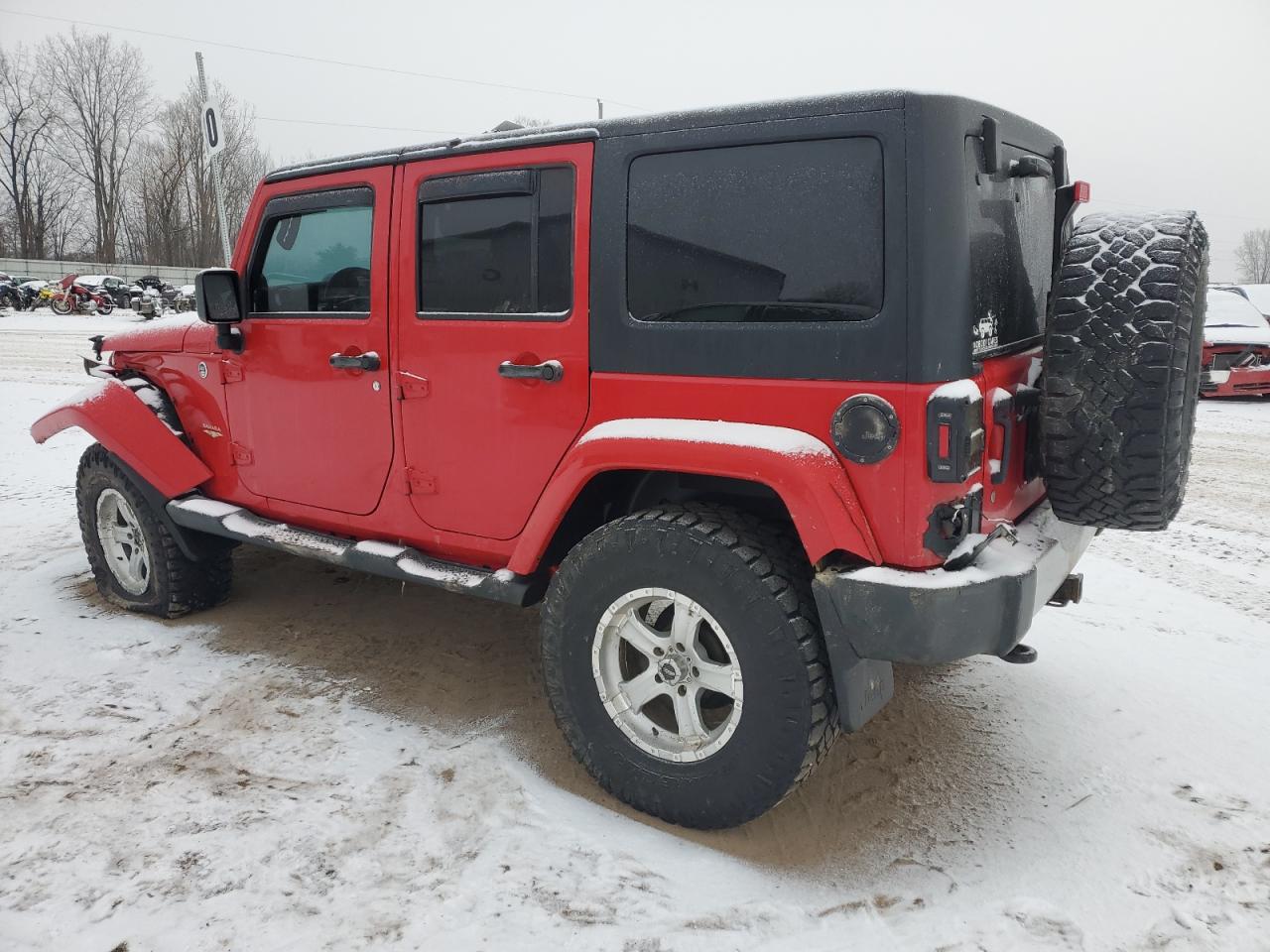 2014 Jeep Wrangler VIN 1C4HJWEG2EL109915 Copart auction photo, front end / side damage thumbnail 2