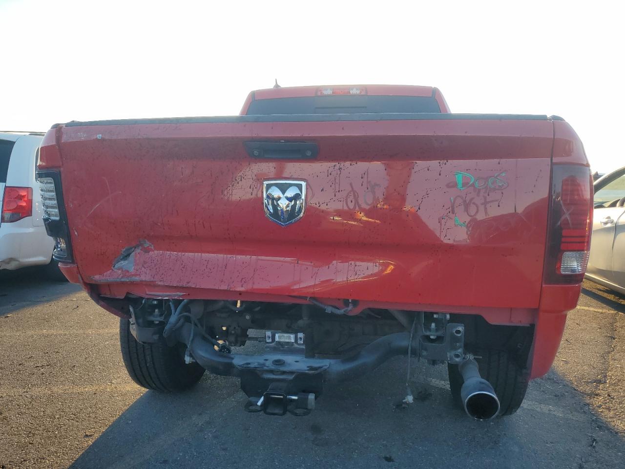 2014 RAM 1500 VIN 1C6RR6HT0ES441953 Copart auction photo, rear end damage thumbnail 6