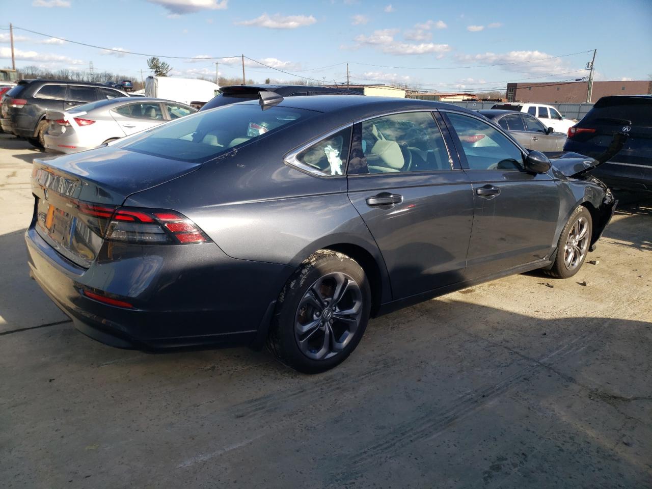 2023 Honda Accord VIN 1HGCY1F3XPA005970 Copart auction photo, front end / frame damage damage thumbnail 3