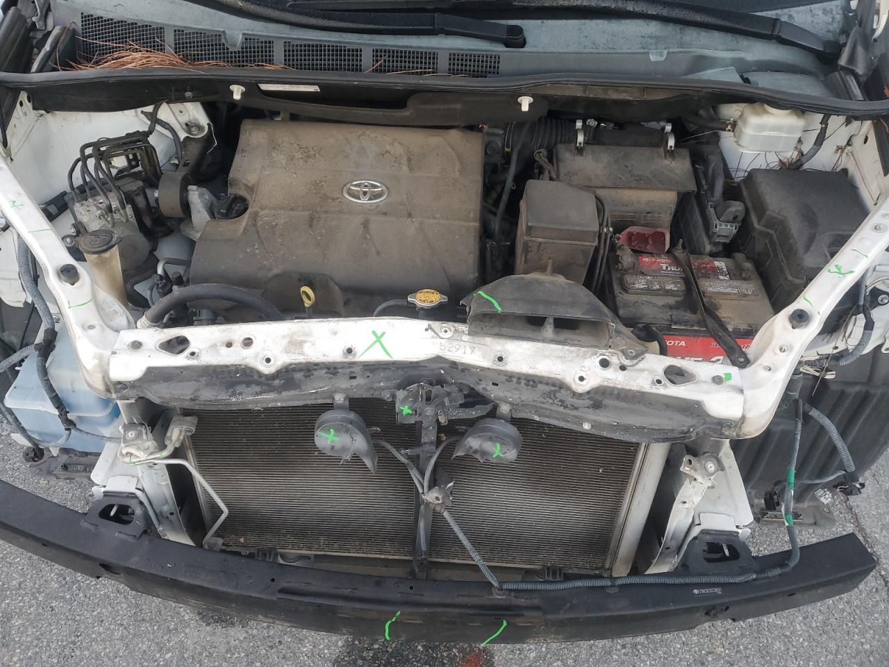 2013 Toyota Sienna VIN 5TDKK3DC3DS398591 Copart auction photo, front end damage thumbnail 12
