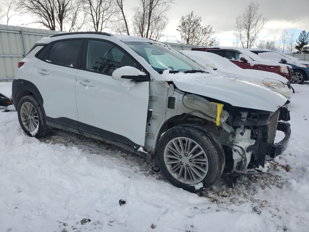 2021 Hyundai Kona VIN KM8K2CAA5MU689359 Copart auction photo, front end damage thumbnail 4