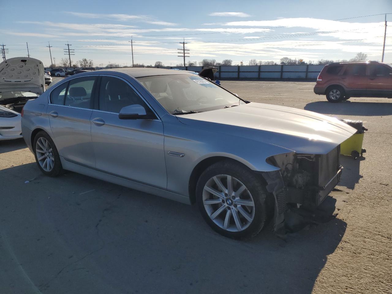 2014 BMW 5er VIN WBA5B3C52ED530105 Copart auction photo, front end damage thumbnail 4
