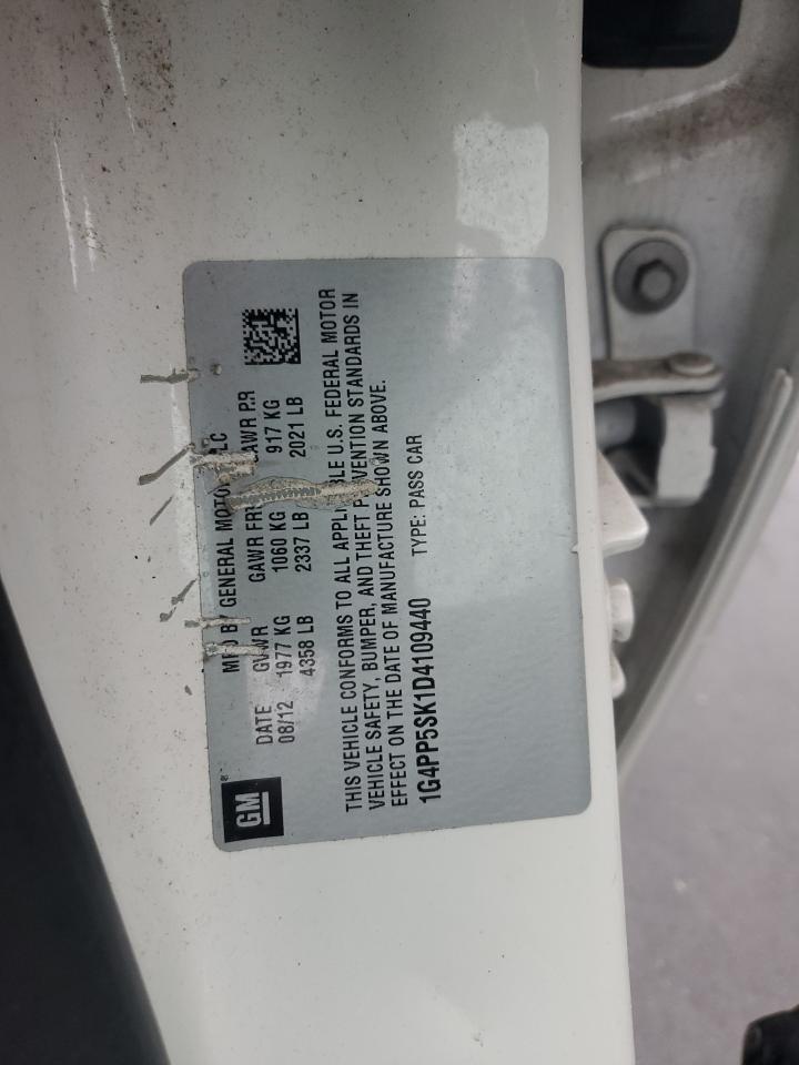 2013 Buick Verano VIN 1G4PP5SK1D4109440 Copart auction photo, rear end damage thumbnail 13
