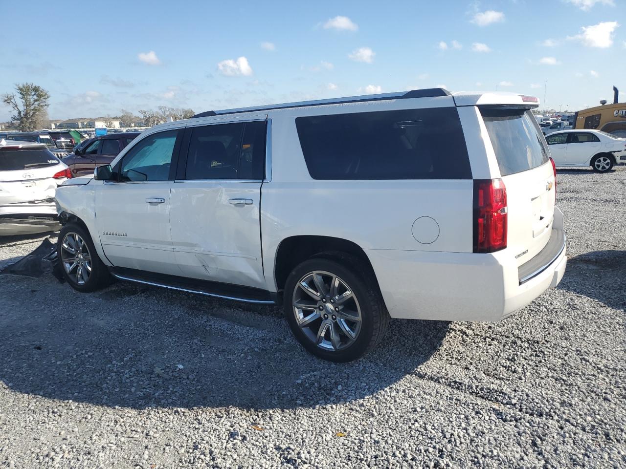 2018 Chevrolet Suburban VIN 1GNSKJKC9JR107293 Copart auction photo, side / front end damage thumbnail 2