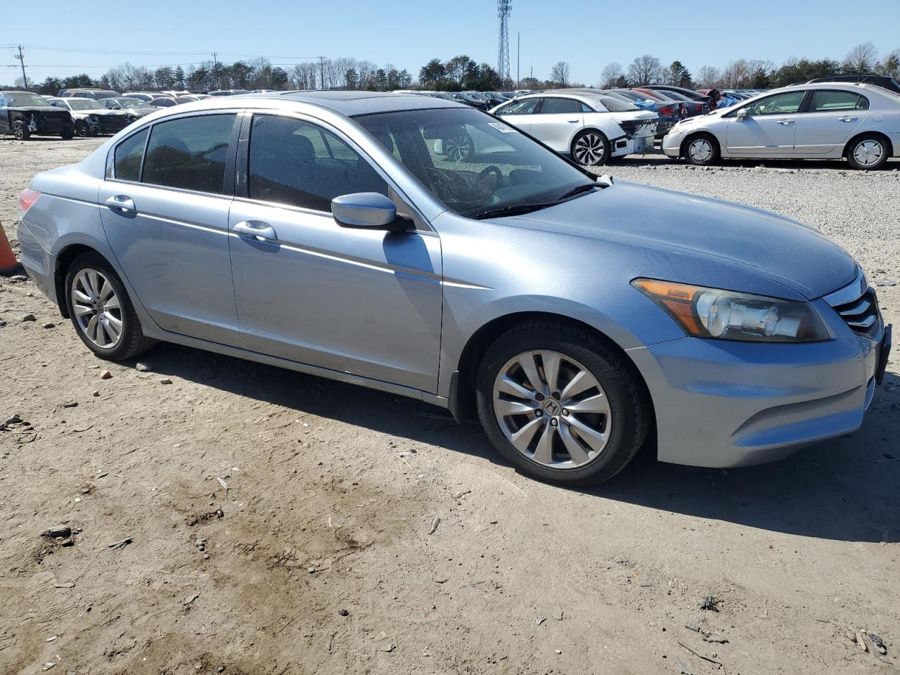 2012 Honda Accord VIN 1HGCP2F88CA072372 Copart auction photo, front end / side damage thumbnail 4