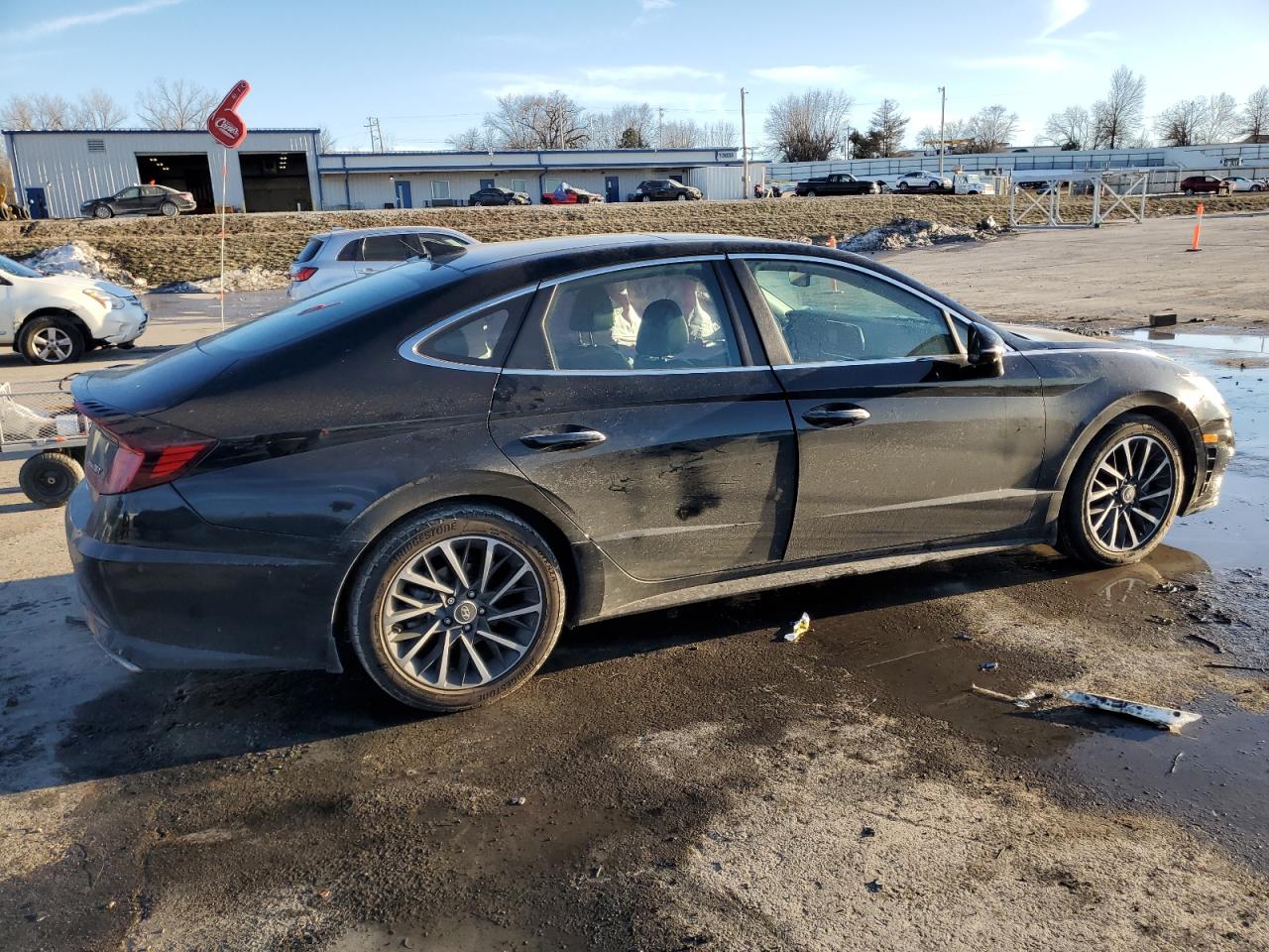 2021 Hyundai Sonata VIN 5NPEH4J24MH115800 Copart auction photo, side damage thumbnail 3