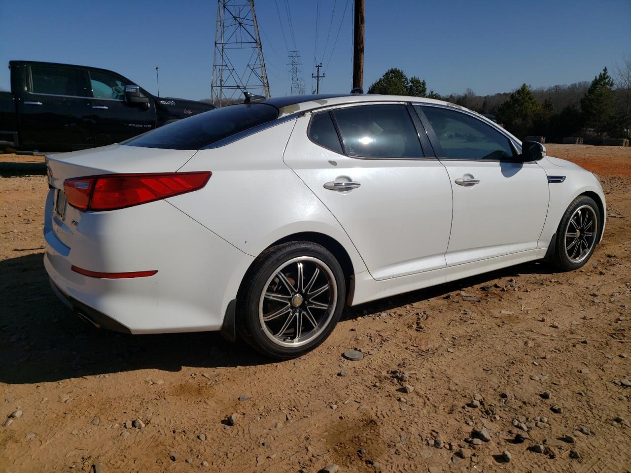 2014 KIA Optima VIN 5XXGN4A74EG296732 Copart auction photo, all over damage thumbnail 3