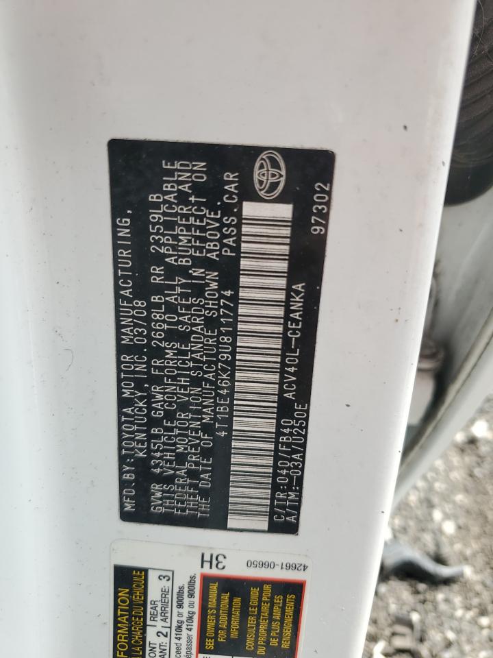 2009 Toyota Camry VIN 4T1BE46K79U811774 Copart auction photo, front end damage thumbnail 12