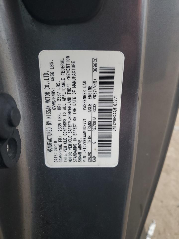 2010 Infiniti G VIN JN1CV6EK4AM103771 Copart auction photo, front end / minor dent/scratches damage thumbnail 14