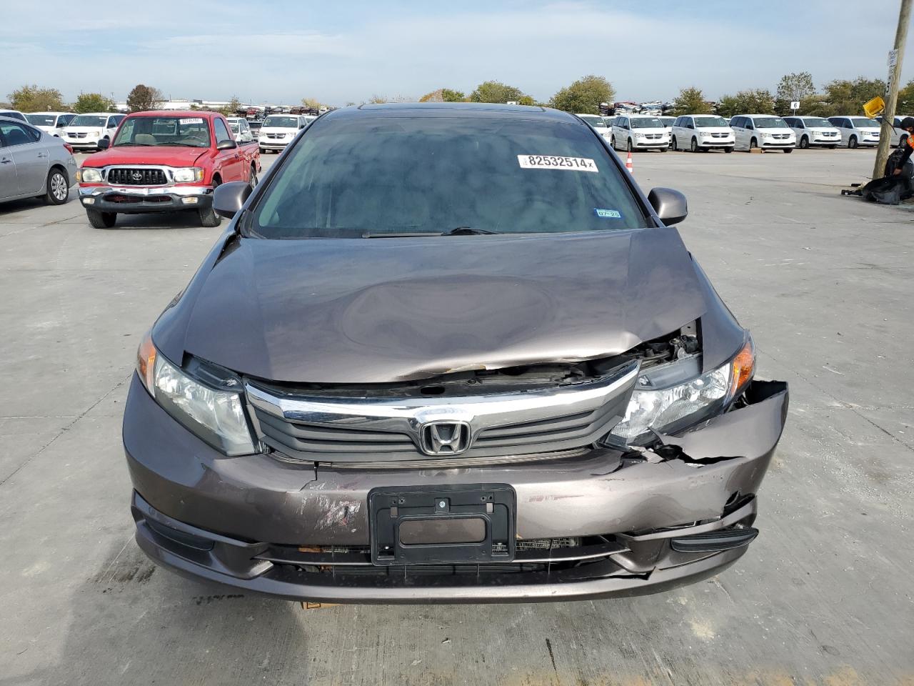 2012 Honda Civic VIN 19XFB2F82CE308988 Copart auction photo, front end damage thumbnail 5