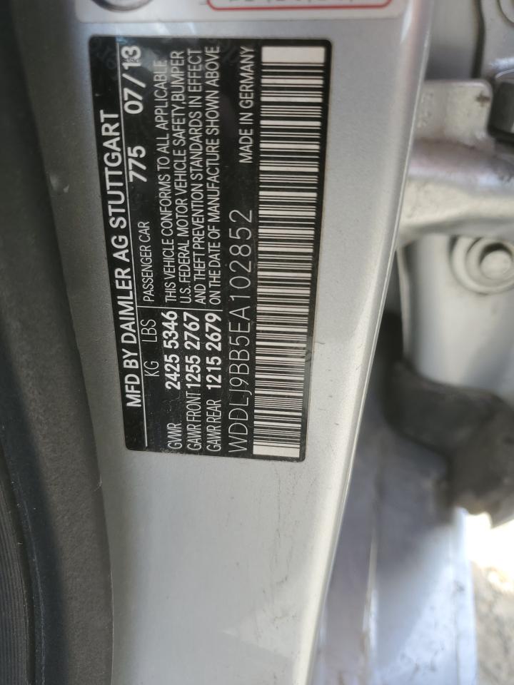 2014 Mercedes-Benz Cls-klasse VIN WDDLJ9BB5EA102852 Copart auction photo, all over damage thumbnail 14