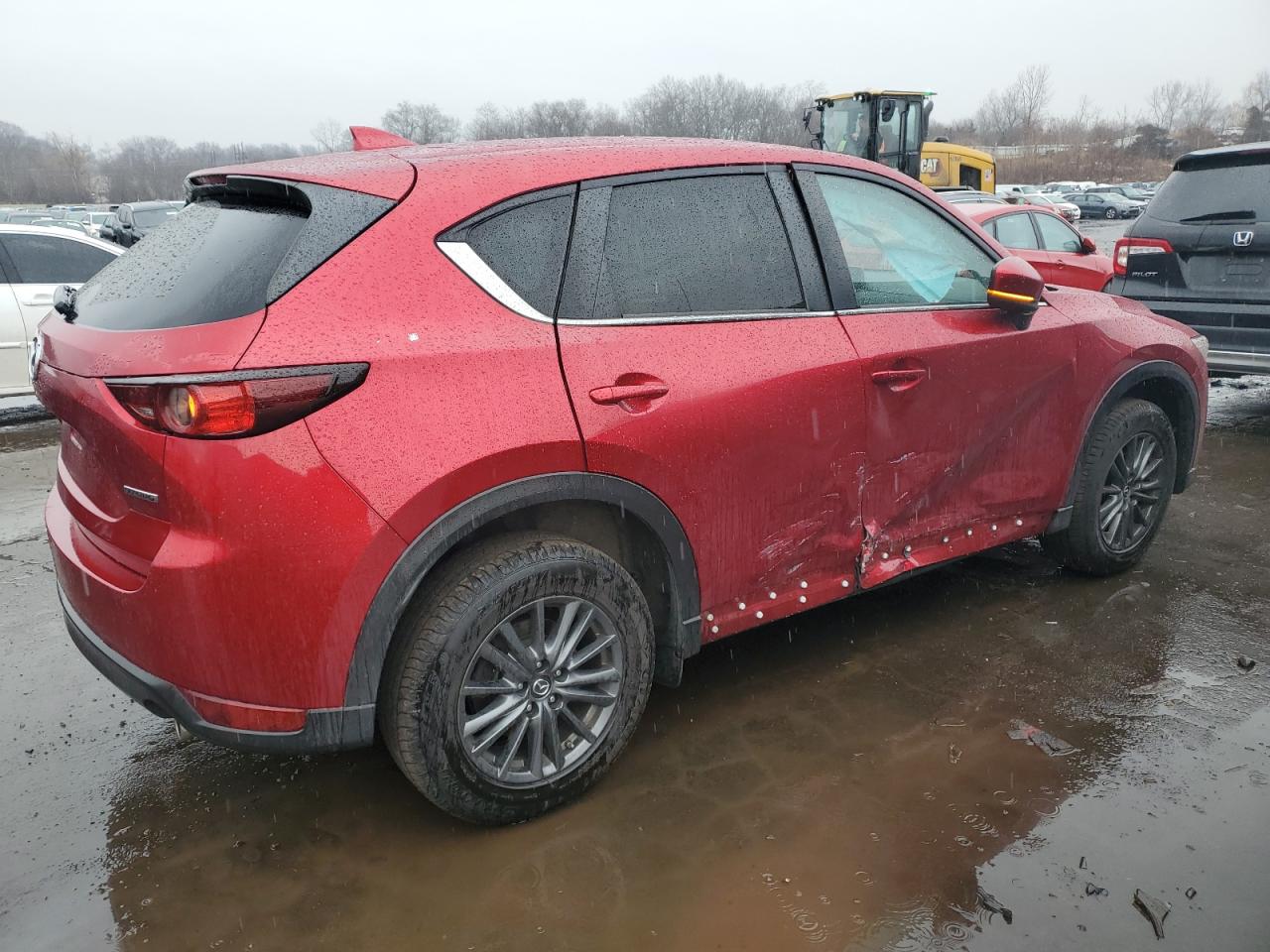 2020 Mazda CX-5 VIN JM3KFBCMXL1838477 Copart auction photo, side damage thumbnail 3