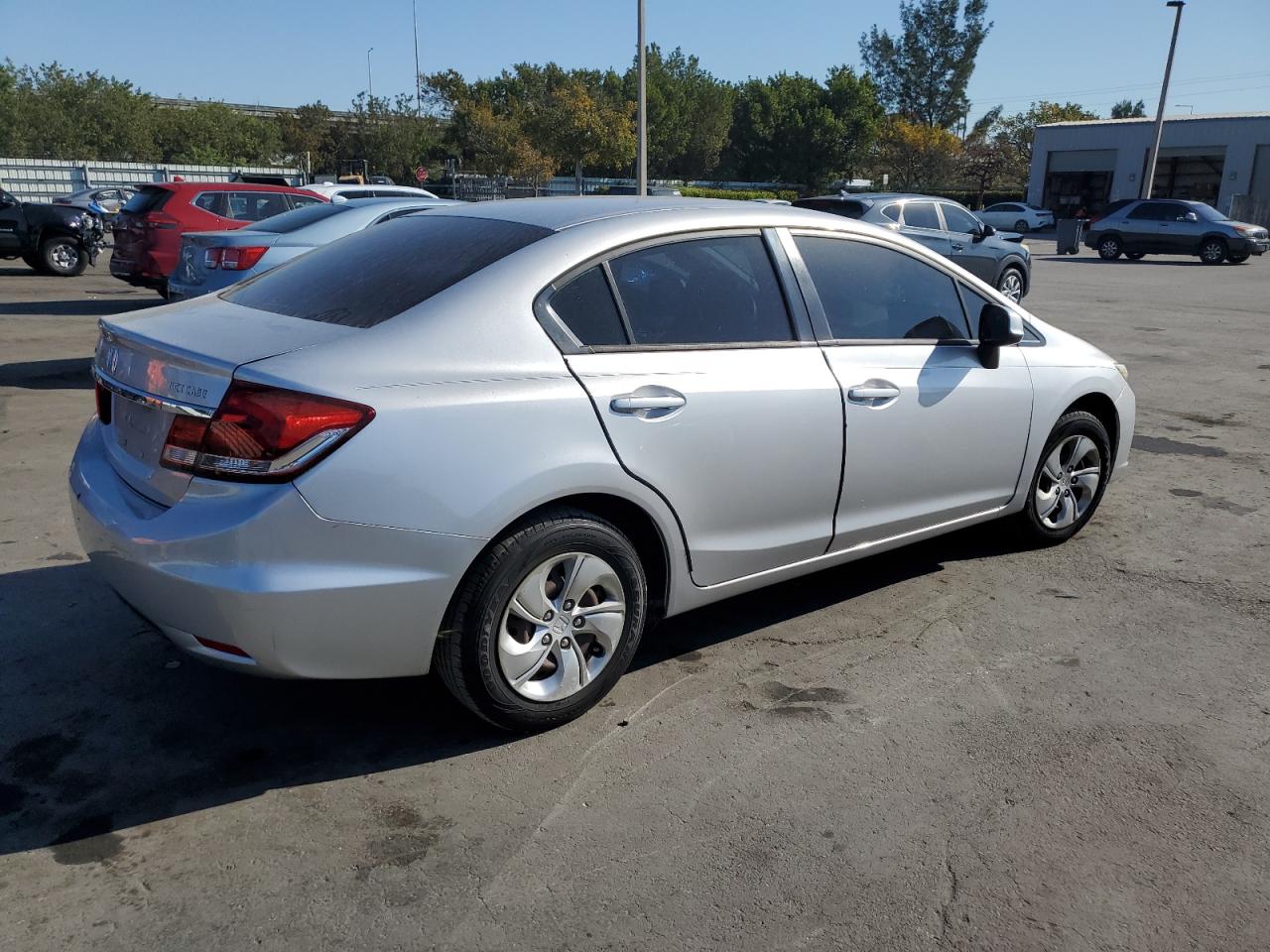 2013 Honda Civic VIN 19XFB2F52DE045554 Copart auction photo, side damage thumbnail 3