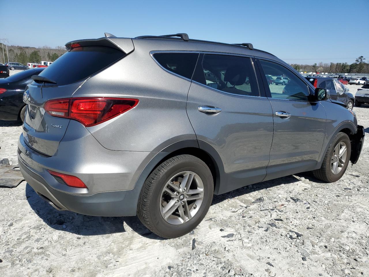 2018 Hyundai Santa Fe VIN 5XYZU3LB2JG559507 Copart auction photo, front end damage thumbnail 3