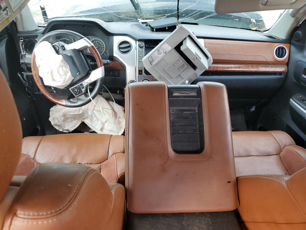 2014 Toyota Tundra VIN 5TFAW5F19EX355618 Copart auction photo, front end / side damage thumbnail 8