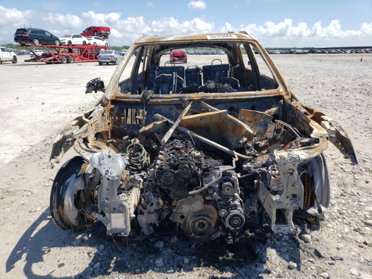 2020 Audi Q5 VIN WA1ANAFYXL2114695 Copart auction photo, burn damage thumbnail 5