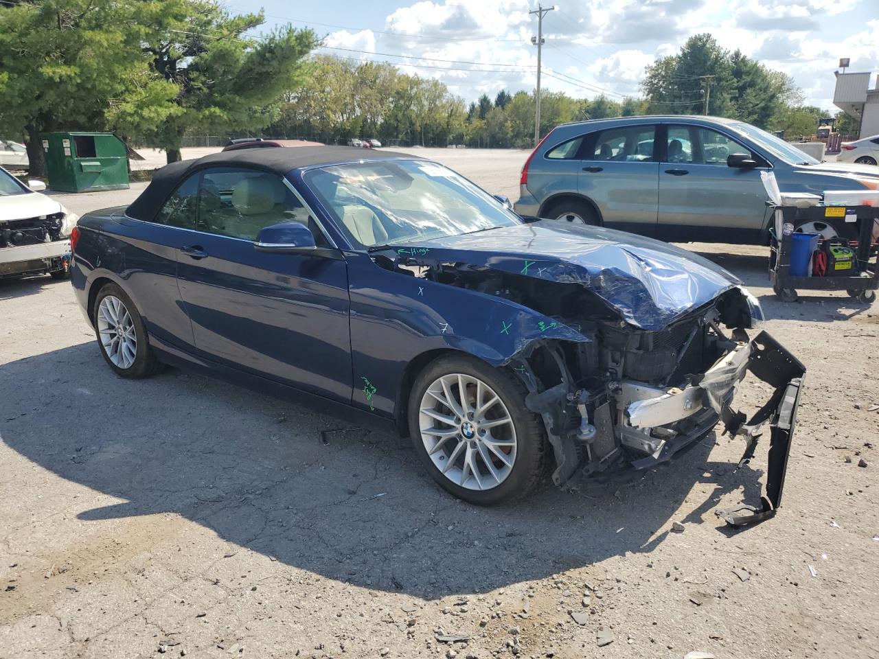 2016 BMW 2er VIN WBA1L9C50GV324969 Copart auction photo, front end / side damage thumbnail 4
