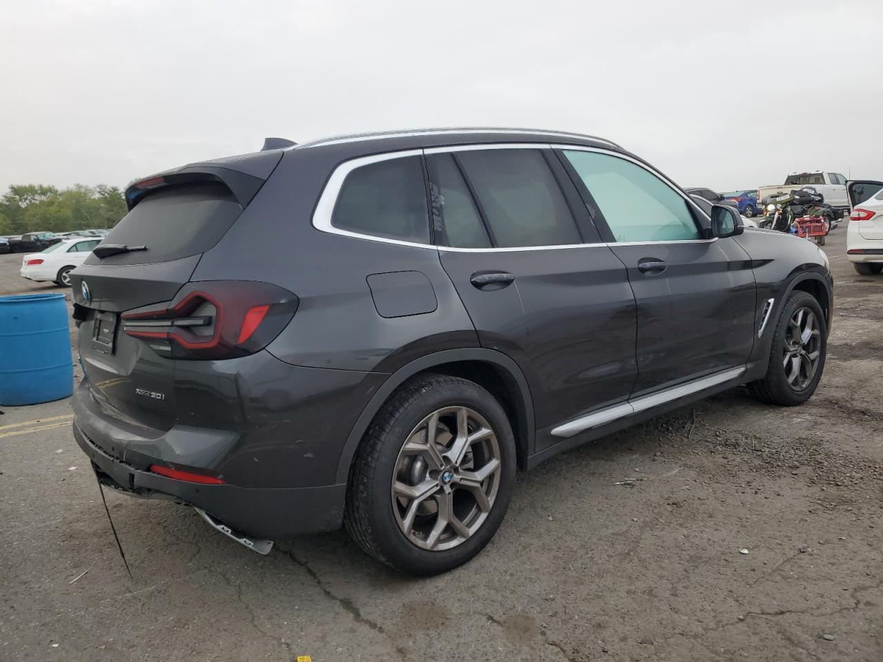2022 BMW X3 VIN WBX57DP05NN172715 Copart auction photo, rear end / undercarriage damage thumbnail 3