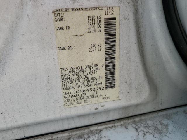 2013 Nissan Altima VIN 1N4AL3AP4DN480552 Copart auction photo, front end damage thumbnail 13