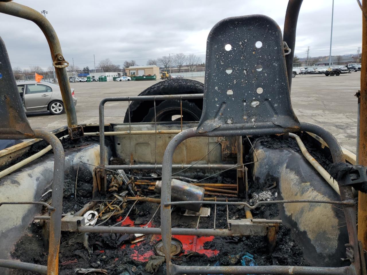 1999 Jeep Wrangler VIN 1J4FY19S0XP455035 Copart auction photo, burn damage thumbnail 10