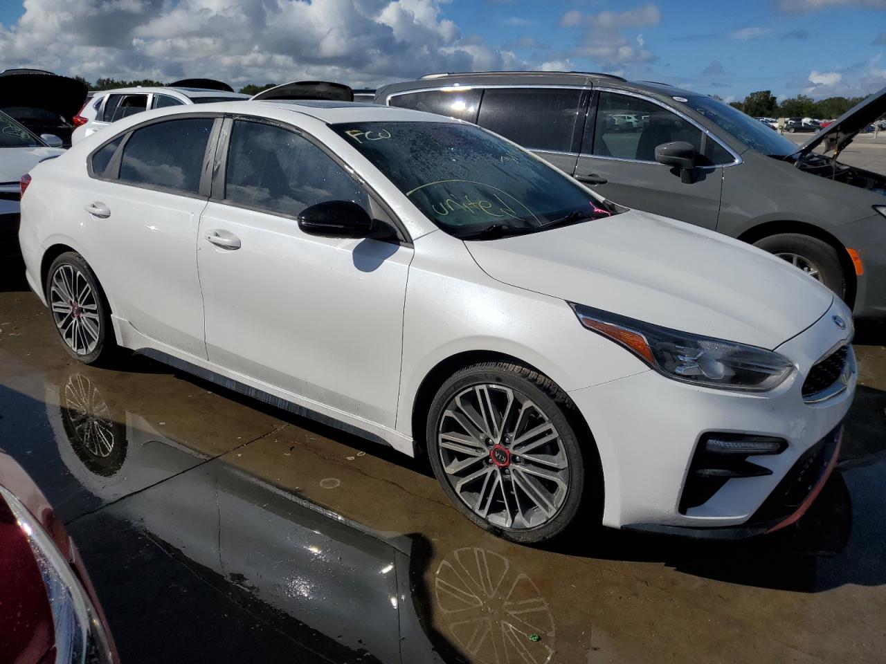 2021 KIA Forte VIN 3KPF44AC6ME366752 Copart auction photo, water/flood damage thumbnail 4
