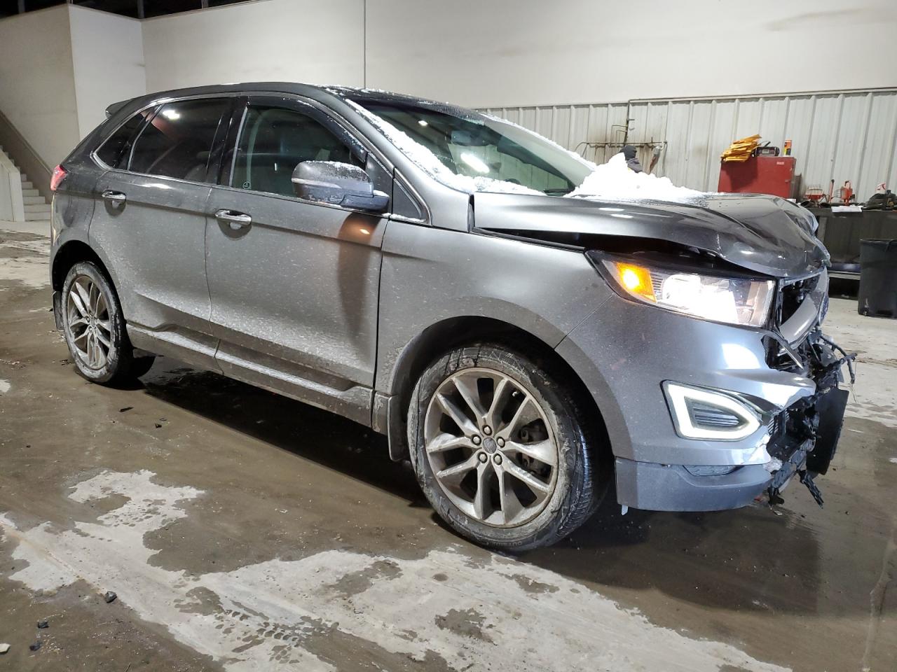 2017 Ford Edge VIN 2FMPK4K9XHBB15447 Copart auction photo, front end / side damage thumbnail 4