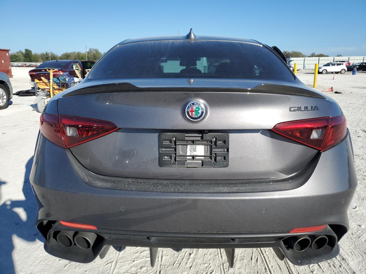 2019 Alfa Romeo Giulia VIN ZARFAMEV4K7601298 Copart auction photo, side / rear end damage thumbnail 6