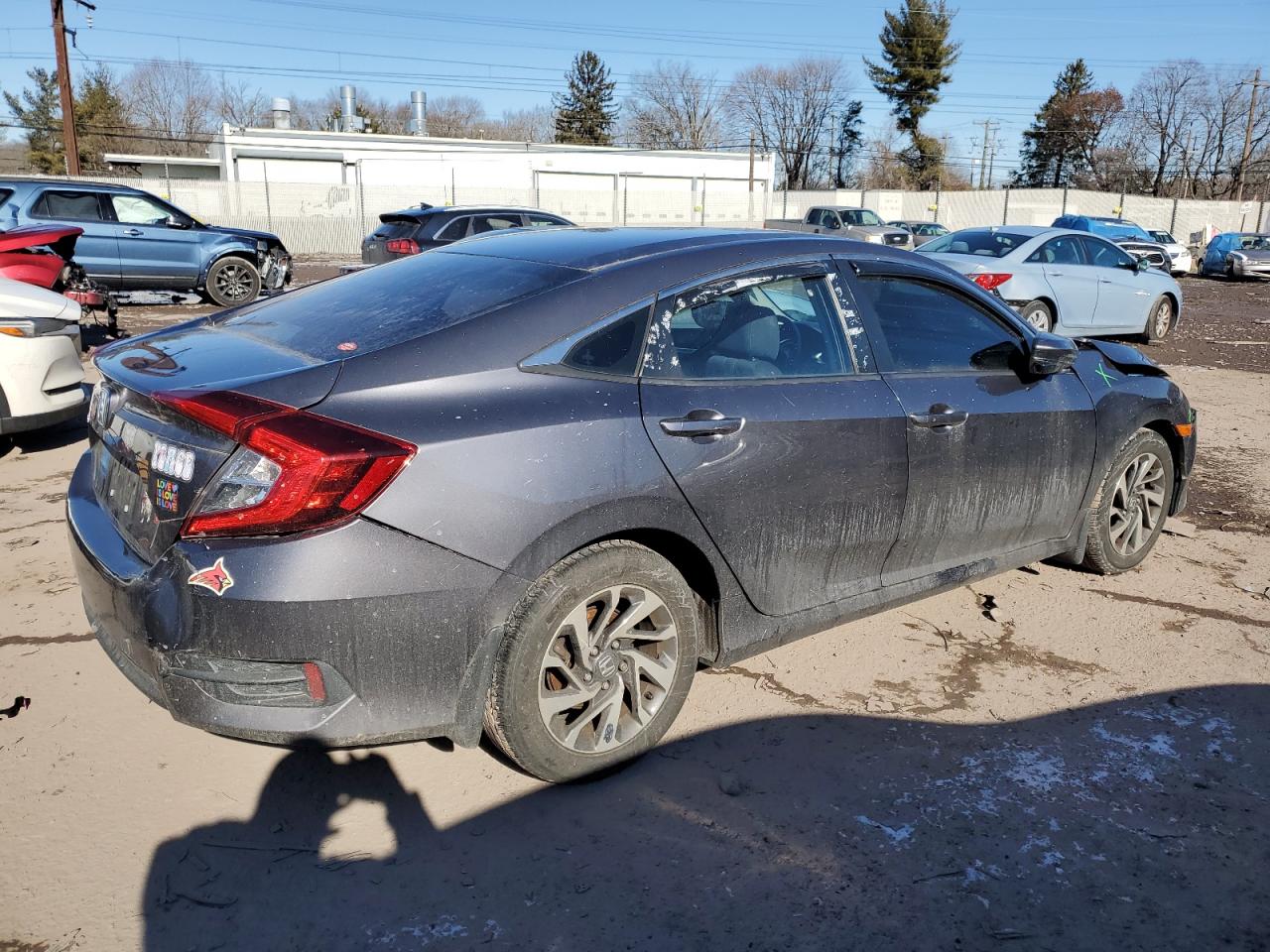 2016 Honda Civic VIN 2HGFC2F70GH566099 Copart auction photo, front end / rear end damage thumbnail 3