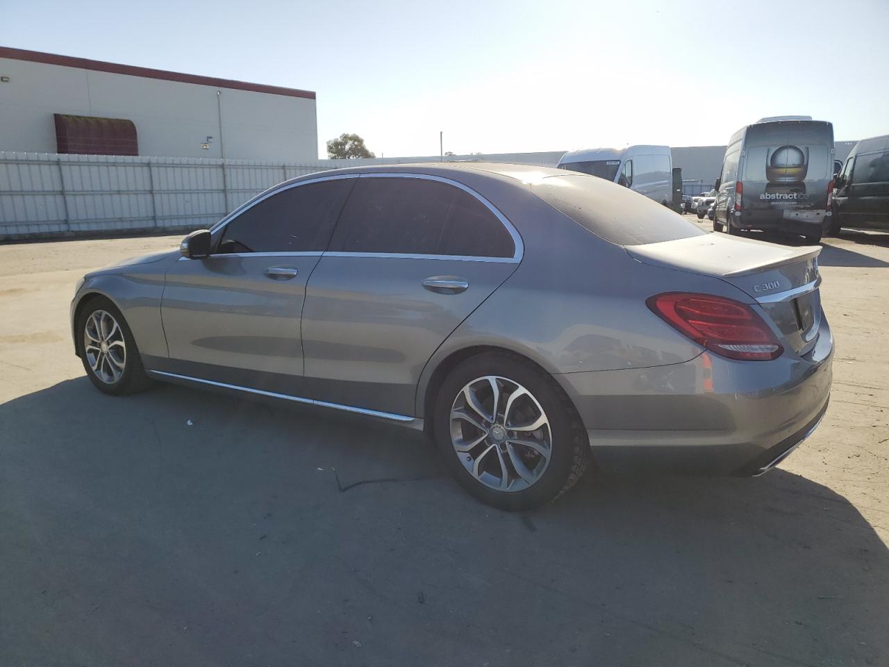 2015 Mercedes-Benz C-klasse VIN 55SWF4JB0FU068341 Copart auction photo, side damage thumbnail 2