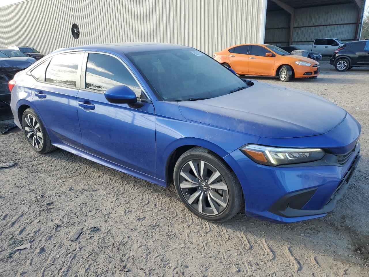 2022 Honda Civic VIN 2HGFE1F70NH307503 Copart auction photo, front end / side damage thumbnail 4