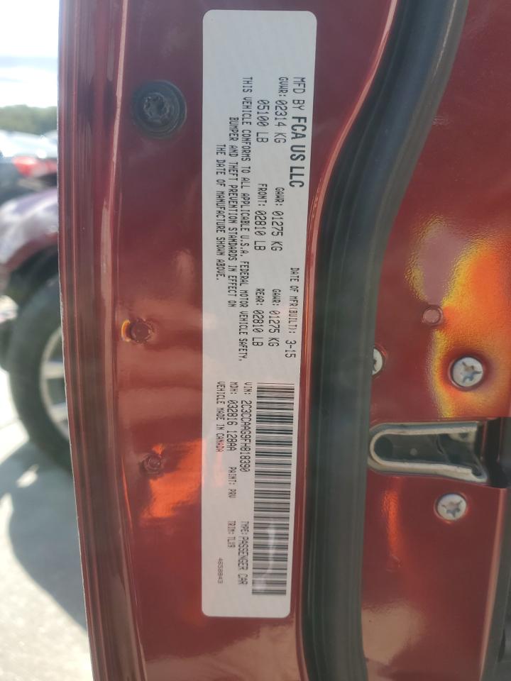 2015 Chrysler 300 VIN 2C3CCAAG9FH818390 Copart auction photo, front end damage thumbnail 13