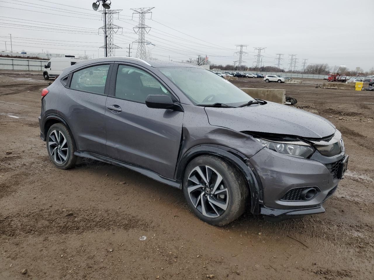 2019 Honda HR-V VIN 3CZRU6H1XKG710236 Copart auction photo, front end / side damage thumbnail 4