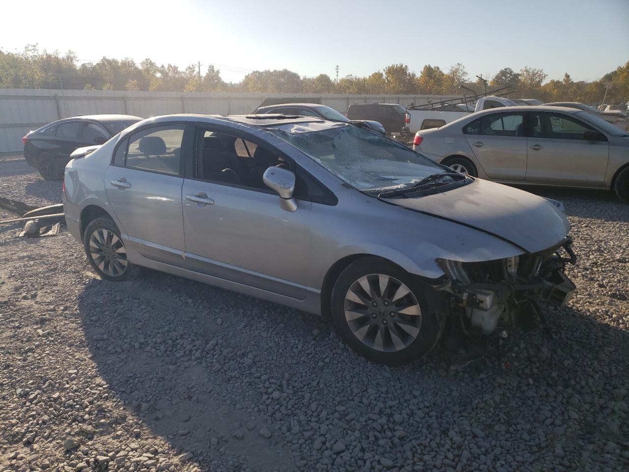 2011 Honda Civic VIN 19XFA1F81BE023520 Copart auction photo, all over damage thumbnail 4