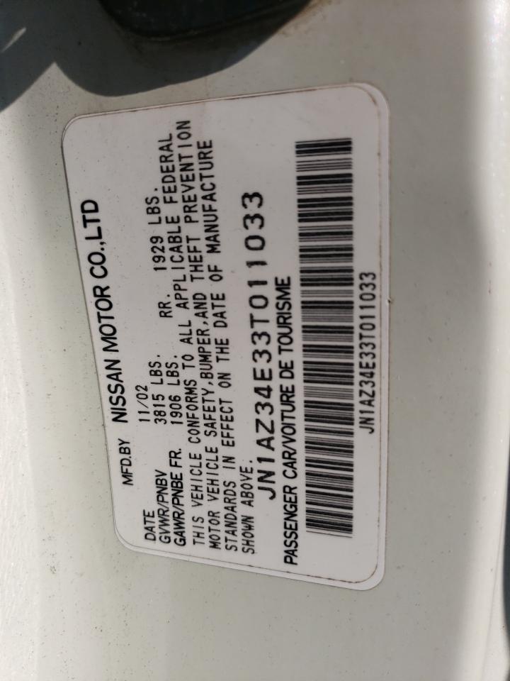 2003 Nissan 350Z VIN JN1AZ34E33T011033 Copart auction photo, front end / undercarriage damage thumbnail 14