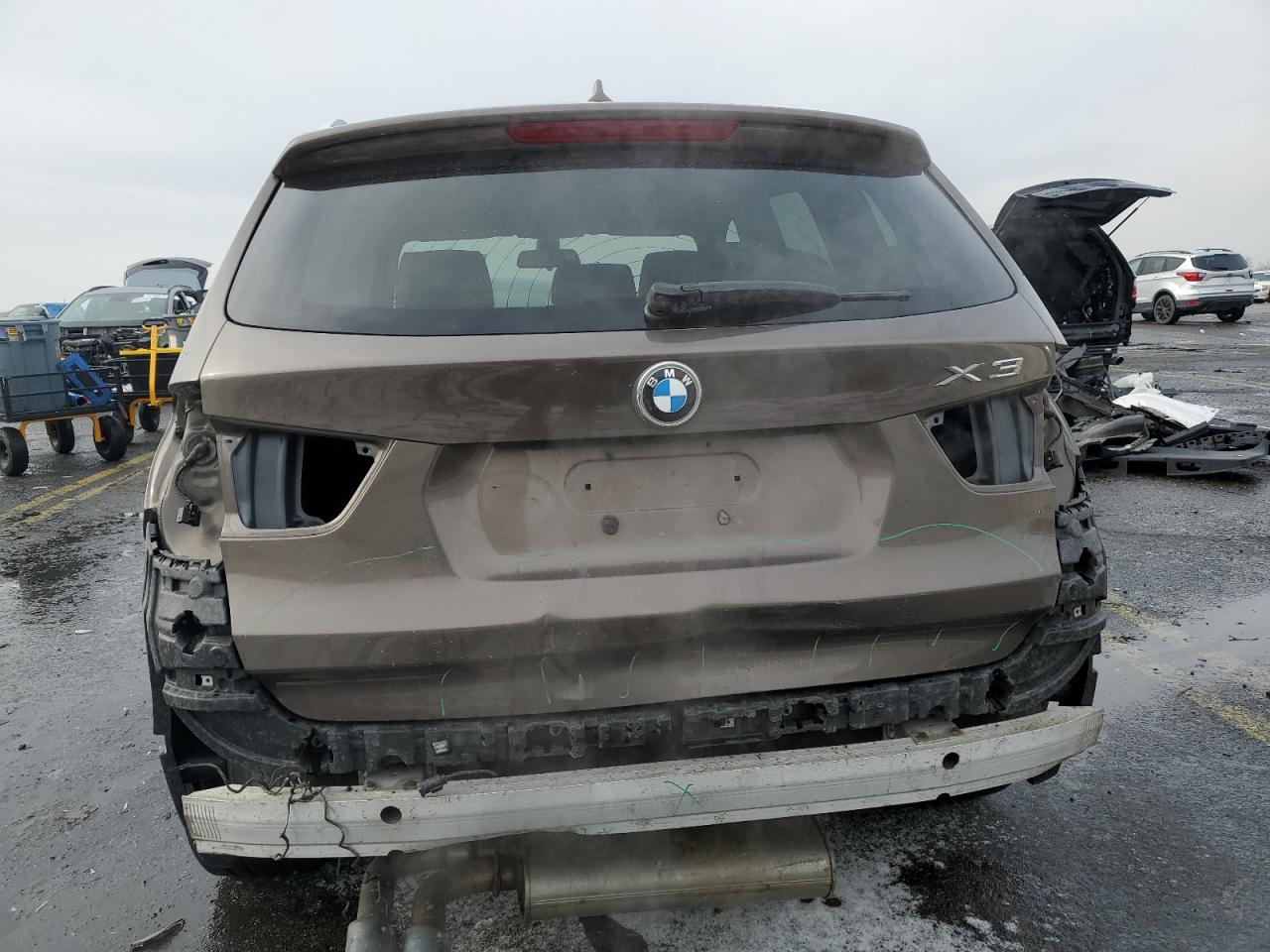 2011 BMW X3 VIN 5UXWX7C55BL731593 Copart auction photo, rear end damage thumbnail 6